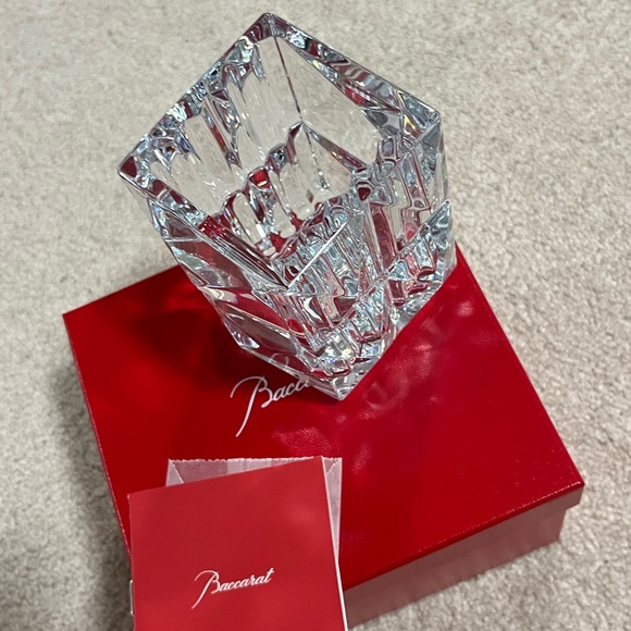 Baccarat Crystal Vase / Pencil Holder Brand New in red box w authentic card - Picture 3 of 10